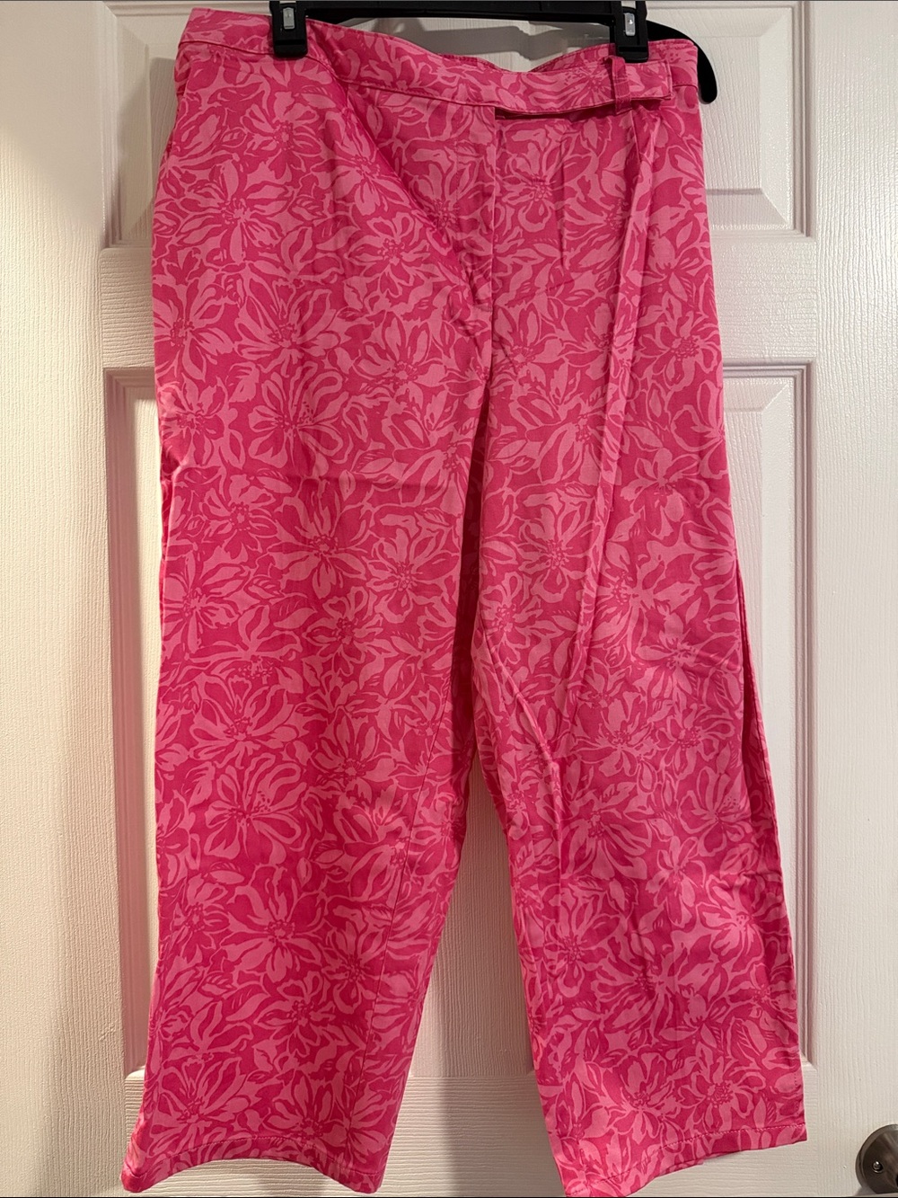 Worthington Pink Patterned Wide-Leg Pants plus size 18w vacation / report wear